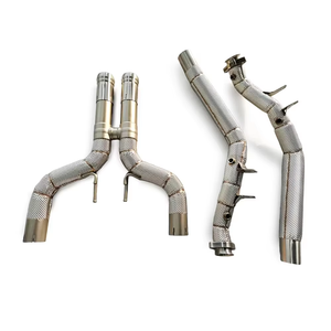 ท่อลงแคทสเตนเลส T304 พร้อมแผ่นกันความร้อนสำหรับ <span class=keywords><strong>Mercedes</strong></span> S400 S500 S600 W222 3.0T 4.7T 6.0T ปี 2013-2019 - Product Image 4