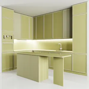 CBMmart barato personalizado de buena calidad diseño libre hogar residencial comercial cocina gabinete modular conjunto completo de unidades conjunto