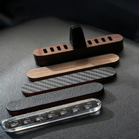 Ensemble de diffuseurs de parfum pour voiture en bois de luxe, diffuseur de voiture en bois et fibre de carbone de qualité supérieure avec recharges d'huiles essentielles, coffret cadeau, logo personnalisé