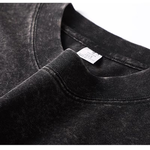 High Quality Heavyweight Custom <strong>Wash</strong> Men's <strong>T-Shirt</strong> 100% Cotton Short Sleeve Oversized Vintage Acid Washed Casual Blank Design - Product Image 4