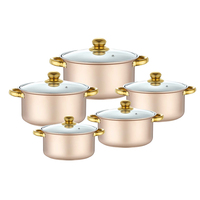 Grosir peralatan dapur stainless steel 10 buah set panci sup Asia Tenggara jual panas kaserol set peralatan memasak