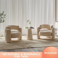 Fauteuil de réception moderne de luxe léger, ensemble de canapés style crème pour hôtel, salon, chambre, villa - Cadre en bois écologique