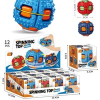 Spinner de Dedo con Doble Función, Modos de Empujar y Girar, Diseño Abstracto, Juguete de Plástico Práctico para la Oficina