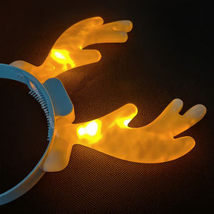 Diademas de Cuerno de Ciervo Blancas con Luz Amarilla Brillante, Suministros de Fábrica, Gran Venta, Diadema de Asta LED de Alta Calidad, Regalos para Halloween, Navidad y Festivales - Product Image 6
