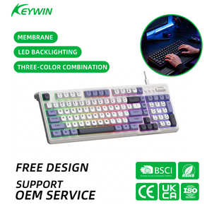 Factory Stock 98 Keys LED Detached USB Wired Type-C Gaming Keyboard Custom 98 Keys USB Wired Mixed LED Gaming Keyboard with <strong>Knob</strong> - Product Image 1