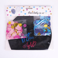 Ballons de fête ronds noirs de 36 pouces avec confettis pour fille ou garçon, ballon de fête en latex pour baby shower
