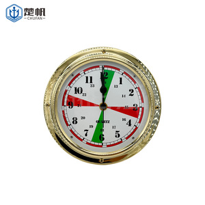 Quartz Ship <b>Clock</b> Brass Case Round Wall <b>Clock</b> Battery Operated Traditional Design 370201 - Product Image 3