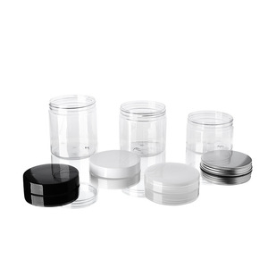 Envases de comida para el cabello de alta calidad, tarros para mascotas de 4oz, latas de almacenamiento selladas, plástico transparente, 250g, 360g, 480g, cajas redondas transparentes, se aceptan - Product Image 4