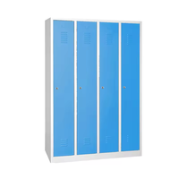 Meuble de rangement fonctionnel, armoire de rangement en acier à 3 ou 4 portes, penderie pour vêtements/vêtements de sport, casier en acier