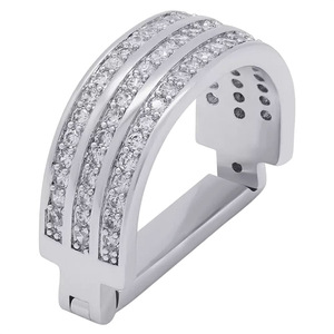 Nouvelle Pince à Cravate Homme Haut de Gamme avec <span class=keywords><strong>Micro</strong></span>-Incrustation de Zircon, Anneau Fixe, Accessoire de Mode Masculin - Product Image 1