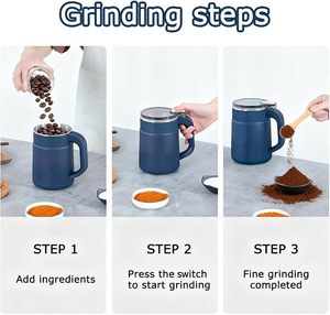 Custom <b>Mini</b> Electric Coffee <b>Grinder</b> Automatic Logo Multi-Function Household Nut Spice Bean Food <b>Grinders</b> Plastic Housing Cars - Product Image 3