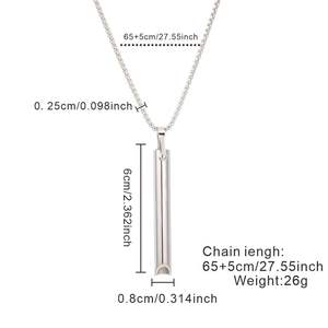A0379 Stainless Steel Breathlace <b>Necklace</b> Quit <b>Anxiety</b> Relief Anti Vaping <b>Necklace</b> Breathing <b>Necklace</b> for <b>Anxiety</b> Mindful - Product Image 6