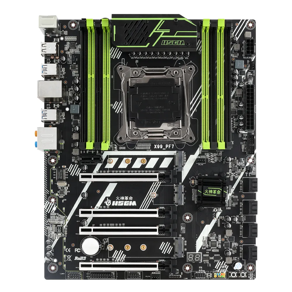 HSGM Motherboard X99-PF7 Unterstützung vier Kanal DDR3/DDR4 X99 Chipsatz Server Motherboard