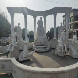 Escultura de mármol personalizada de la fuente de Trevi <span class=keywords><strong>Di</strong></span> escultura de piedra famosa de la plaza grande para el paisaje al aire libre - Product Image 4