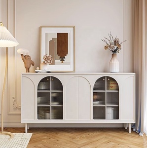 Entryway מודרני מזנון עץ מזנון לוח מזנון תצוגה ריהוט ארון - Product Image 4