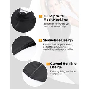 FOXA Gilet de sport sans manches ajusté à fermeture éclair intégrale pour femme, idéal pour le yoga et l'entraînement - Product Image 6