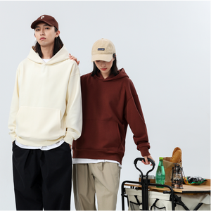 Wholesale Clear Cost-Effective Custom Heavyweight Drop Shoulder Fleece Hoodies with Offset Print - Product Image 4