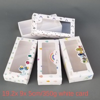 Boîte en papier pour emballage de chaussettes pour enfants, sous-vêtements, dessins animés, vente en gros, serviettes, cosmétiques, pliage, boîte cadeau avec fenêtre