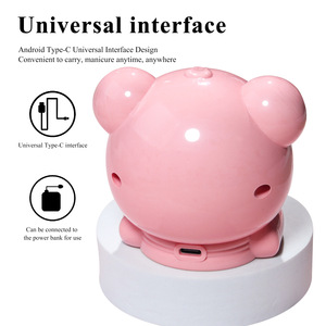 โคมไฟยูวี LED รูปทรงหมี ขนาดพกพา ใช้พลังงานจาก USB อบแห้งเร็ว สำหรับใช้ในบ้าน สำหรับทำเล็บเจล อุปกรณ์พิเศษสำหรับอบแห้ง - Product Image 4