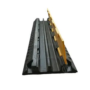 Canal de câble en acier inoxydable de 1000mm Caoutchouc PVC 2 canaux Rampe Protecteur de câble Humps