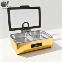 Chauffe-Plat Électrique Commercial Intelligent OULU avec Couvercle Hydraulique – Réchaud de Buffet de Luxe pour Restaurant – Équipement de Maintien au Chaud des Aliments