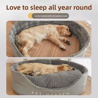 Canapé-lit pour chien en tissu Oxford imperméable, avec coussin épais lavable, résistant à la saleté, toutes saisons, pour chiens de grande et moyenne taille