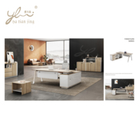 Bureau de direction extensible Mobilier de bureau modulaire en bois massif pour espace de travail commercial de bureau