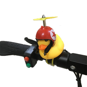 Duck Bike Bike Horn Cute Bicycle Lights Bell Squeeze Horns for Cycling Motorcycle Yellow Duck Light Rubber Duck Helmet Toys - Product Image 5