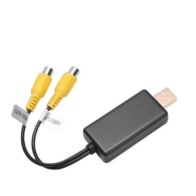 USB to CVBS Video Output Adapter 2 CVBS Output USB to RCA Cable DC 5V USB for Android Multimedia Player and Android TV Player