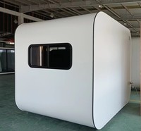 Mini hôtel portable avec roues petit salon salle de bain mobile intelligente bureau préfabriqué Pod 20-40 pieds cabine entièrement assemblée