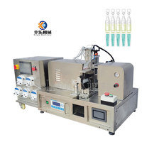 Mini bouteille liquide remplissage et joint semi-automatique en plastique 5 bande monodose dose ampoule Tube remplissage scellage Machine