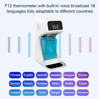 1000ml Sensor Cerdas Tempel Dinding Dispenser Sabun Cair Plastik ABS Fungsi Alarm Otomatis Desain Modern Hotel Rumah Tangga