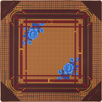 Tapis de Mahjong Moderne de Luxe à Motif Éventail - Housse de Table Pliable, Portable, Antidérapante et Anti-bruit pour le Mahjong Américain