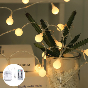 5M 50LED 따뜻한 흰색 꽃줄 led 크리스마스 트리 장식 미니 LED 글로브 볼 스트링 라이트 캠프 정원 웨딩 장식 - Product Image 3