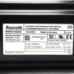 มอเตอร์ R911306380 MSK040B-0600-NN-S1-UP0-NNNN มอเตอร์ PM ซิงโครนัส 3 เฟส มีสินค้าในสต็อก - Product Image 2