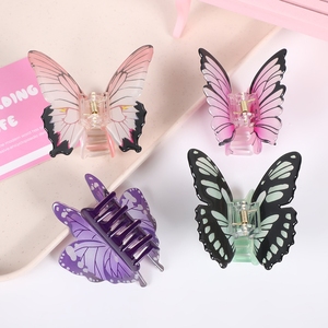 مشبك شعر أنيق على شكل فراشة من الأكريليك مقاوم للماء بعلامة تجارية خاصة مخصص كإكسسوار للشعر للفتيات والنساء - Product Image 3