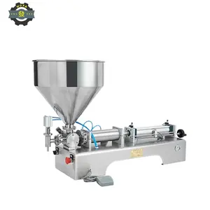 Small tahini filling machine single head bedroom pneumatic salad sauce ketchup automatic quantitative filling equipment