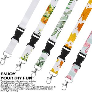 Cordon de cou vierge blanc pour sublimation, idéal pour la personnalisation, pour cadeaux d'Halloween et de Noël, porte-clés, porte-cartes et porte-badges - Product Image 3