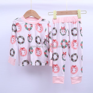 Piyama Anak Bahan Bambu Kasual Terbaru, Custom Print, Baju Tidur Anak Kasual 2 Pcs, Set Pakaian Lengan Panjang Celana Pjs, Pakaian Anak - Product Image 3
