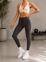 Leggings de yoga taille haute à cordon de serrage, effet push-up, avec poches, pour entraînement, course et sport, avec bordure réfléchissante, OEM