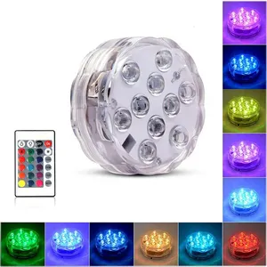 Rts 3W Rgb IP68 Afstandsbediening Waterdichte Led Zwemmen Dompelpompen Zwembad Licht Kleurrijke Onderwater Party Decoratie Verlichting Vijver Lamp