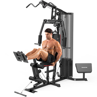 Station de musculation intelligente multifonctionnelle pour la maison avec système de câbles et poids de 70 kg