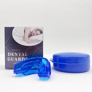 <span class=keywords><strong>Custom</strong></span> Logo Anti-usura protezione denti Silicone vassoio dentale russare prevenzione guardia sportiva con bretelle Gel paradenti giorno uso notte