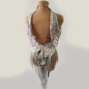 <span class=keywords><strong>Vestido</strong></span> Sexy con Lentejuelas de Espejo y Espalda Descubierta, Traje de Baile para Club Nocturno, Disfraz de Bailarina Gogo, Atuendo para Festivales, Ropa de <span class=keywords><strong>Drag</strong></span> <span class=keywords><strong>Queen</strong></span> - Product Image 3