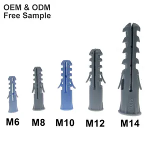 Oem M5 M6 M7 M8 manchon de tuyau d'expansion pour cloisons sèches en plastique Nylon vis d'ancrage bouchon mural
