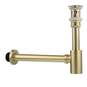 Ohtet Other Siphon de lavabo mural en acier inoxydable 304, type P, anti-odeur et anti-colmatage, pour tuyau de vidange encastré - Product Image 4