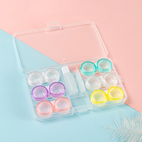Étui à lunettes à double usage, boîte à double couche faite à la main, boîtes à lentilles de contact polyvalentes pour hommes et femmes, accessoires pour lunettes