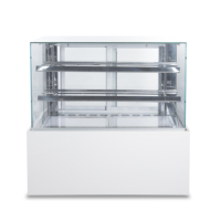 Vitrine Réfrigérée Personnalisée OEM/ODM pour Pâtisseries et Gâteaux, Faible Bruit, Économe en Énergie, avec Éclairage LED et Verre Anti-Buée 45 °   Armoire d'angle