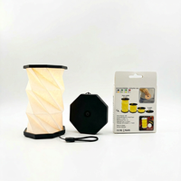Échantillon Gratuit 2026 Produit Artisanal Unique à Bas Prix Lampe Pliante Rotative Rechargeable en ABS à Motif Cadeau Promotionnel