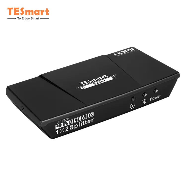 TESmart Audio Splitter & Converters 2 Port 2 In 1 Out 4K Smart EDID HDMI Splitter Switch 2x1 HDMI 4K60Hz Switch